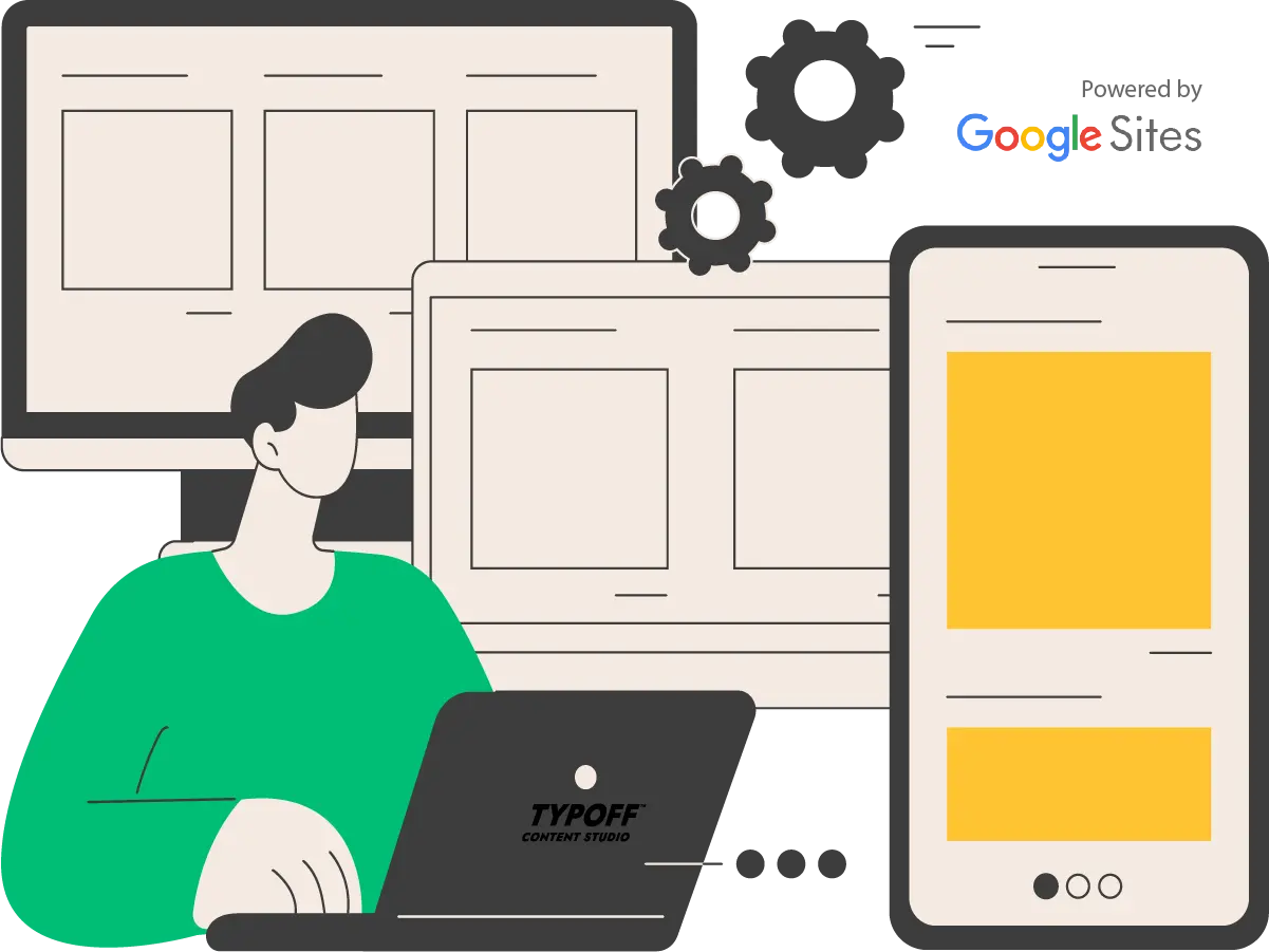 A simple website wireframe or a laptop displaying a website