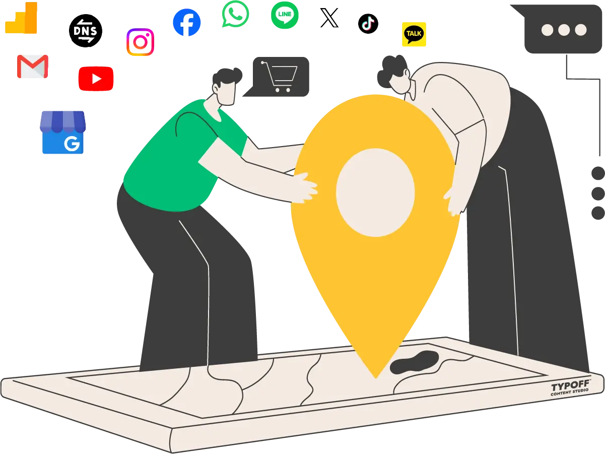 A collage of logos representing Google Business Profile, Facebook, Instagram, and other relevant platforms.